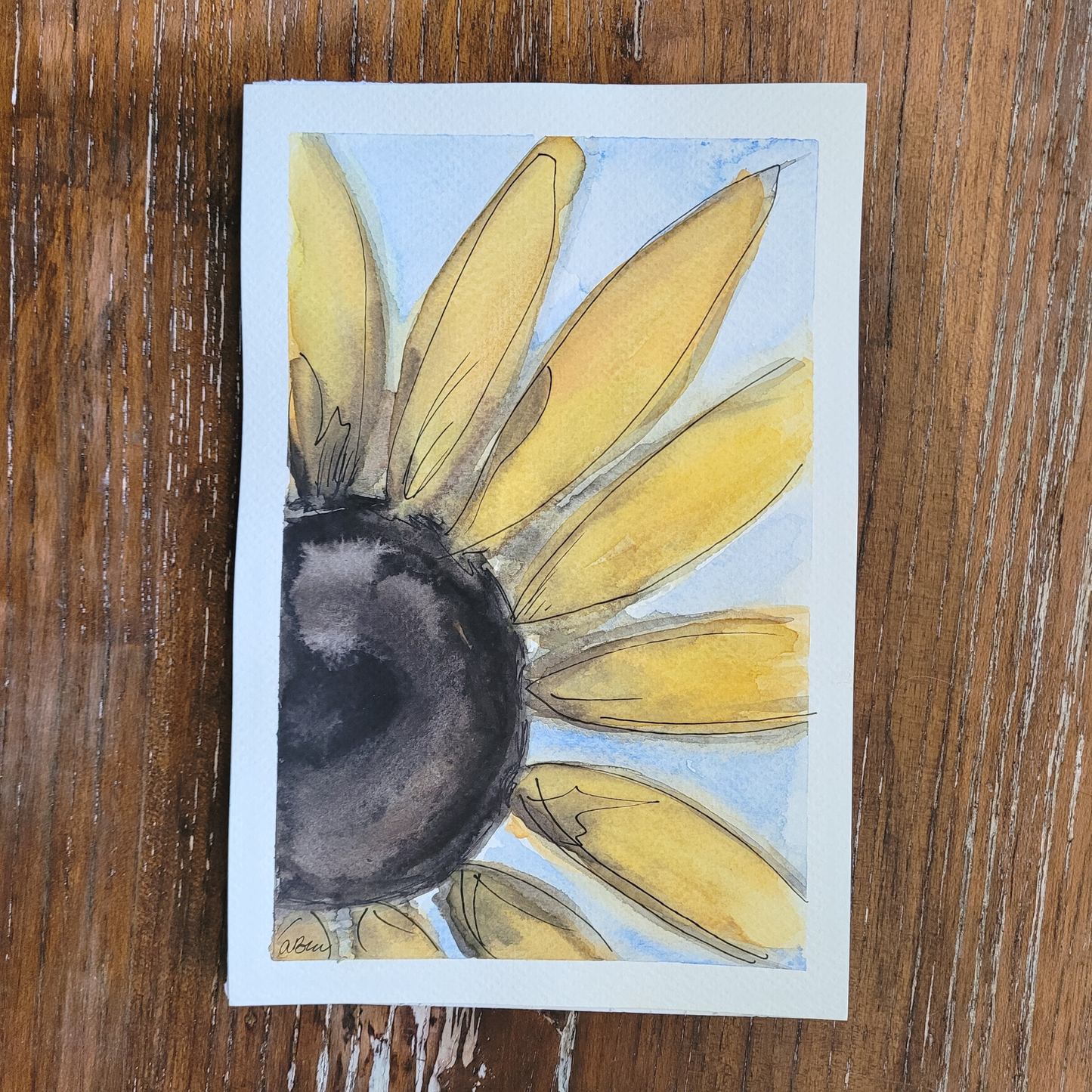 Sunflower, Original Watercolor